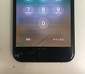 画面下部が激しく破損して液晶に不具合がでたアイフォンSE2