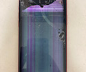 画面上部が激しく破損して液晶が正常に表示できなくなったアイフォン XR