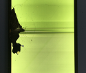 画面が破損してほとんどが緑の表示で何が表示されているかわからない状態になったアイフォン12